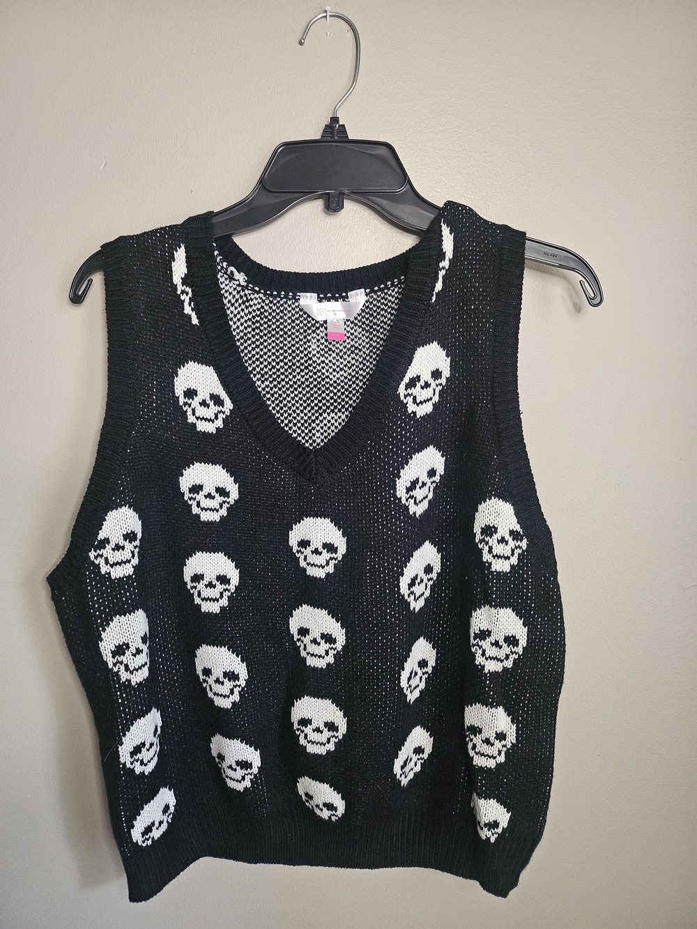 Gothic Emo Skull V-neck Sweater Vest